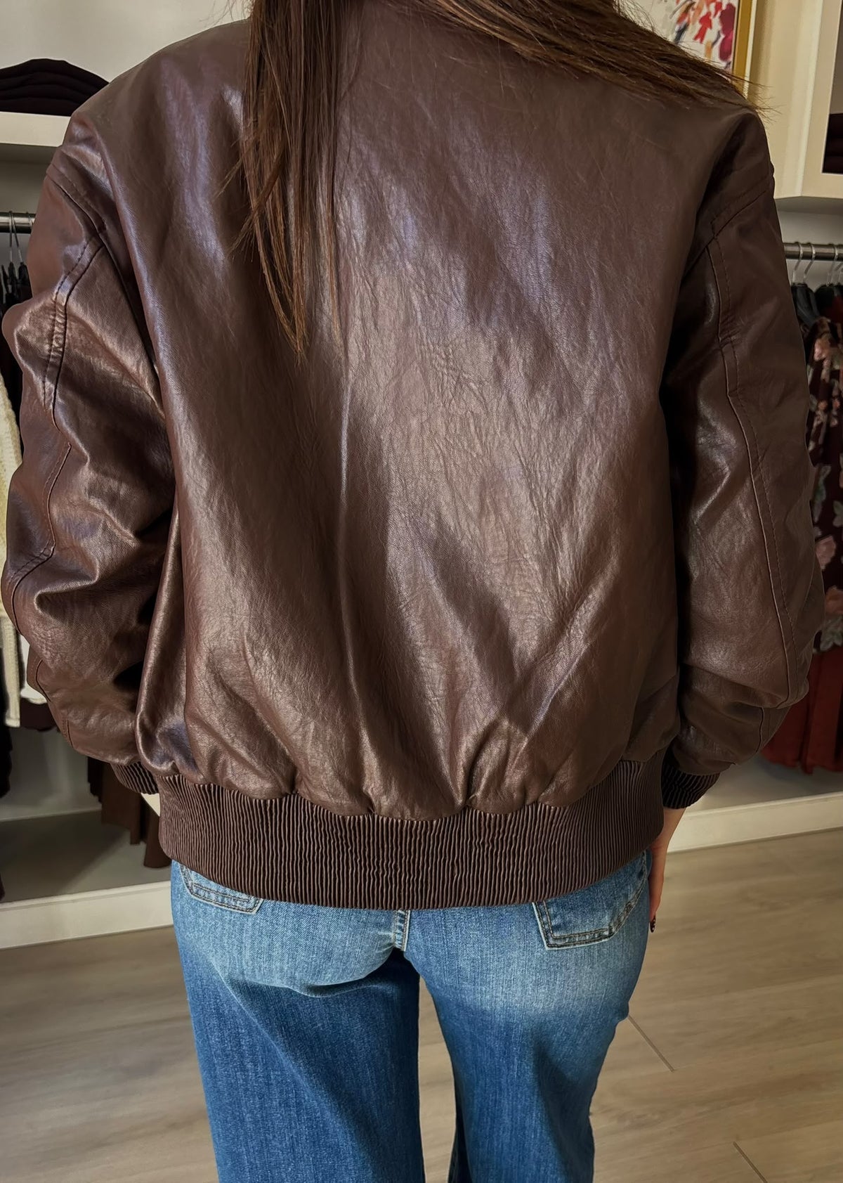 Bomber in ecopelle